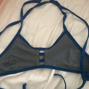 Blue bikini top